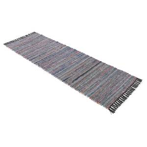 Tapis de couloir Kelim Chindi Noir - 80 x 300 cm