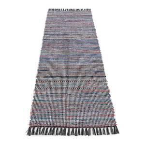 Läufer Kelim Chindi Baumwolle / Polyester - Schwarz - 75 x 240 cm