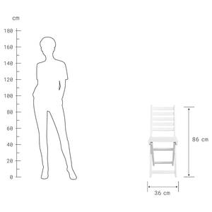 Gartenstuhl LODGE 2er-Set FSC®-zertifiziertes Akazienholz - Weiß