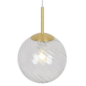 Hanglamp Chisell messing- wit - 1 lichtbron - Diameter: 25 cm