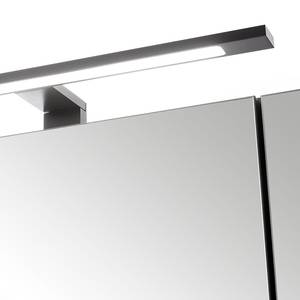 Badkamerset BALA 2-del. mineraalmarmer B incl. verlichting - Wotan eikenhouten look - Wit - Breedte: 80 cm