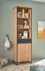 Open kast Lareille Artisan eikenhouten look/antracietkleurig