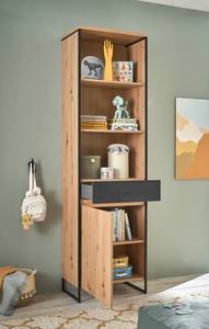 Open kast Lareille Artisan eikenhouten look/antracietkleurig