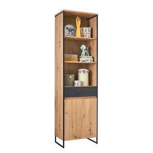 Open kast Lareille Artisan eikenhouten look/antracietkleurig