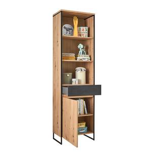 Open kast Lareille Artisan eikenhouten look/antracietkleurig