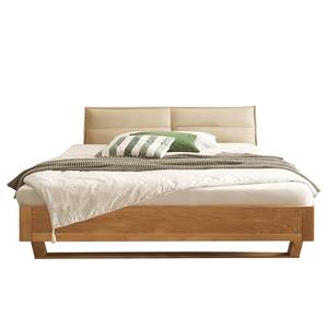 Houten bed Falotta kunstleer - beige - Vurenhout - 180 x 200cm