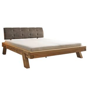 Houten bed Byvallen massief eikenhout/kunstleer - 180 x 200cm