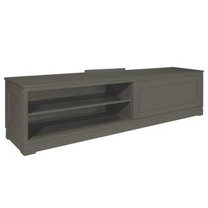 Meuble TV Casares lisse Pin massif - Gris - Largeur : 206 cm