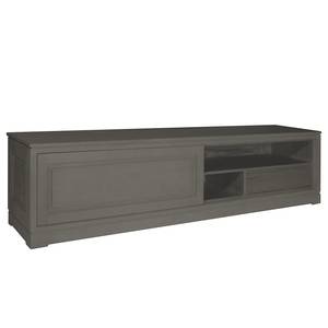 Meuble TV Casares lisse Pin massif - Gris - Largeur : 206 cm