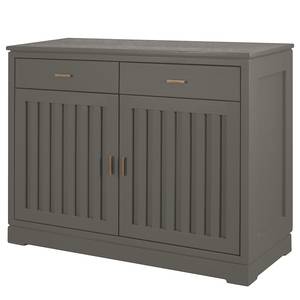 Commode Casares cannelée Pin massif - Gris