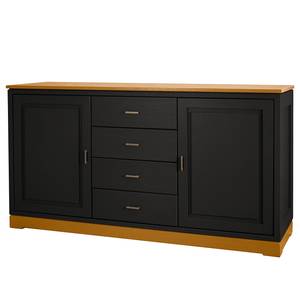 Dressoir Casares glad type A massief pijnboomhout - Grijs / Pijnboomhout bruin