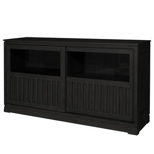 Sideboard Casares Geriffelt Typ B Pinie Massiv - Schwarz