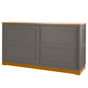 Sideboard Casares Geriffelt Typ E Pinie Massiv - Grau / Pinie Braun