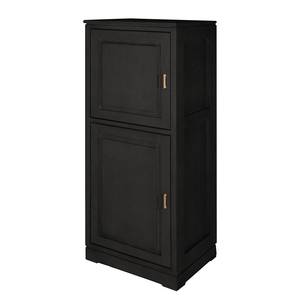 Highboard Casares Glatt Pinie Massiv - Schwarz - 2 Türen - Türanschlag links - Ohne