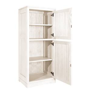 Highboard Casares geribbeld massief pijnboomhout - Pijnboomhout wit - 2 deuren - Scharnieren rechts - Zonder