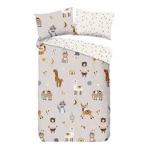 Parure de lit en coton renforcé Woody Coton - Gris - 120 x 150 cm + oreiller 70 x 60 cm