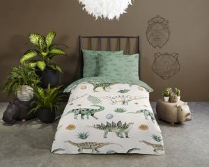 Parure de lit en coton renforcé Gabi Coton - Vert - 100 x 135 cm + oreiller 40 x 60 cm