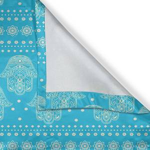 Rideaux à œillets Hamsa - Lot de 2 Polyester - Bleu clair - Hauteur : 245 cm