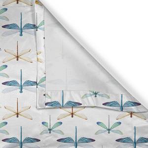 Rideaux à œillets Dragonfly - Lot de 2 Polyester - Bleu / Jaune - Hauteur : 245 cm