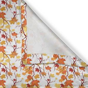 Ösenvorhang Maple Leaves 2er-Set Polyester - Gelb / Orange - Höhe: 245 cm