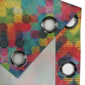 Rideaux à œillets Dots - Lot de 2 Polyester - Multicolore - Hauteur : 245 cm