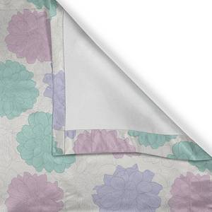 Gordijn met ringen Pastelbloemen 2 stuk polyester - lavendel/pastelblauw - Hoogte: 245 cm