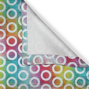 Ösenvorhang Digitale Kreise 2er-Set Polyester - Multicolor - Höhe: 245 cm