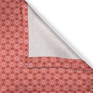 Rideaux à œillets Korallfarbe - Lot de 2 Polyester - Corail - Hauteur : 260 cm