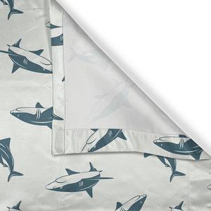 Ösenvorhang Shark 2er-Set Polyester - Blaugrau - Höhe: 245 cm