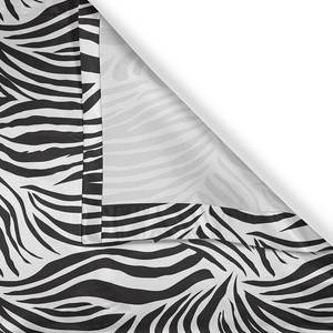 Gordijn met ringen Zebra set van 2 polyester - zwart/wit - Hoogte: 260 cm