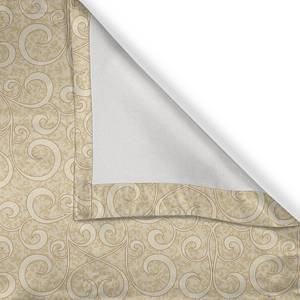 Rideaux à œillets Boho - Lot de 2 Polyester - Crème / Beige - Hauteur : 175 cm