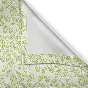 Rideaux à œillets Ormeblätter - Lot de 2 Polyester - Citron vert / Crème - Hauteur : 175 cm