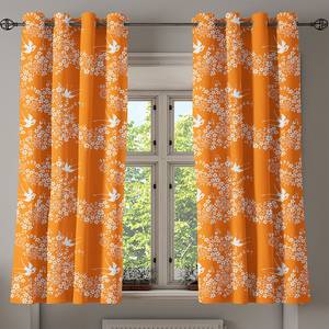 Rideaux à œillets Dove - Lot de 2 Polyester - Orange - Hauteur : 175 cm