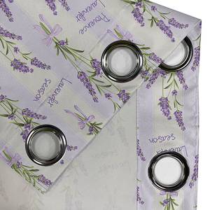 Rideaux à œillets Lavendel - Lot de 2 Polyester - Lilas - Hauteur : 175 cm