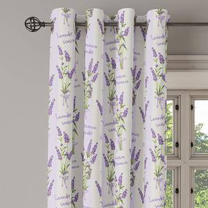 Rideaux à œillets Lavendel - Lot de 2 Polyester - Lilas - Hauteur : 175 cm