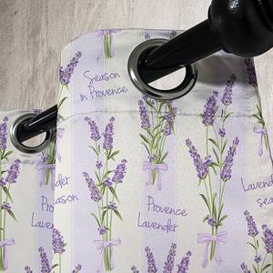 Gordijn met ringen Lavendel set van 2 polyester - lila - Hoogte: 175 cm