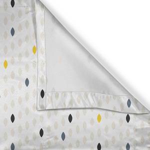 Rideaux à œillets Drops - Lot de 2 Polyester - Blanc / Bleu / Jaune - Hauteur : 175 cm