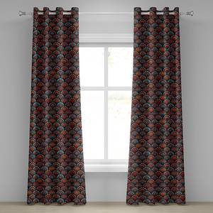 Rideaux Scarlet Mandala - Lot de 2 Polyester - Multicolore - Hauteur : 225 cm