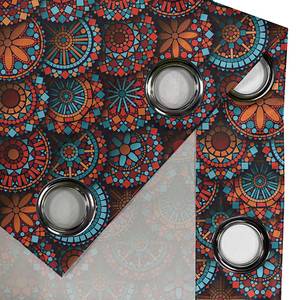 Rideaux Scarlet Mandala - Lot de 2 Polyester - Multicolore - Hauteur : 225 cm