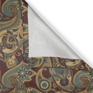 Rideaux à œillets Paisley Ten - Lot de 2 Polyester - Marron / Turquoise - Hauteur : 260 cm