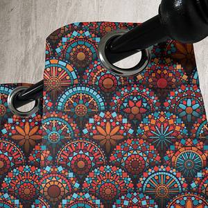 Rideaux Scarlet Mandala - Lot de 2 Polyester - Multicolore - Hauteur : 260 cm