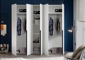 Armoire à portes battantes Affton Blanc - Largeur : 225 cm