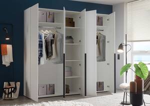 Armoire à portes battantes Affton Blanc - Largeur : 225 cm