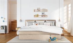 Familienbett Boxspringbett KINX Stoff KINX: Beige - 270 x 200cm - H2