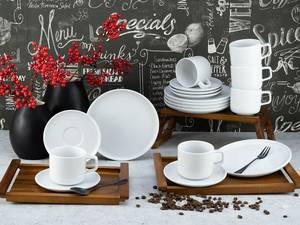 Koffieset Chef Collection porselein - 18-delig - Wit