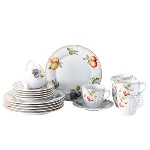 Service à café Flora Orchard Porcelaine - Multicolore - 18 éléments