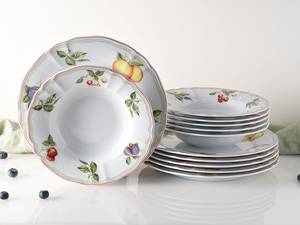 Service de vaisselle Flora Orchard Porcelaine - Multicolore - 12 éléments