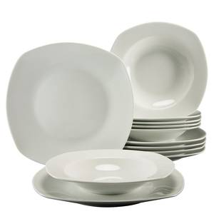 Service de vaisselle Amelie Porcelaine - Blanc - 12 éléments