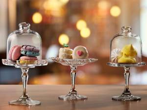 Tortenplatten Mini Patisserie Klarglas - Transparent - 4-teilig