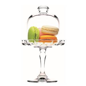 Taartplateau Mini Patisserie transparant glas - transparant - 4-delig